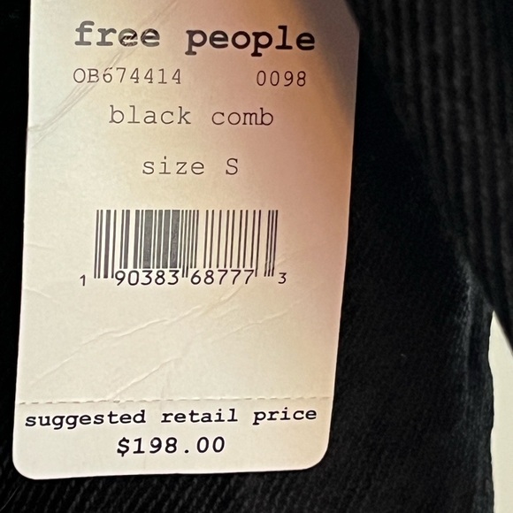 NWT🎁 Free People Better Together Blazer Women's Black & Teal Metallic Oversized - Picture 2 of 13